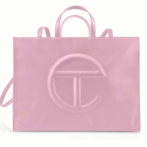 Large telfar shopping bag bubble gum pink